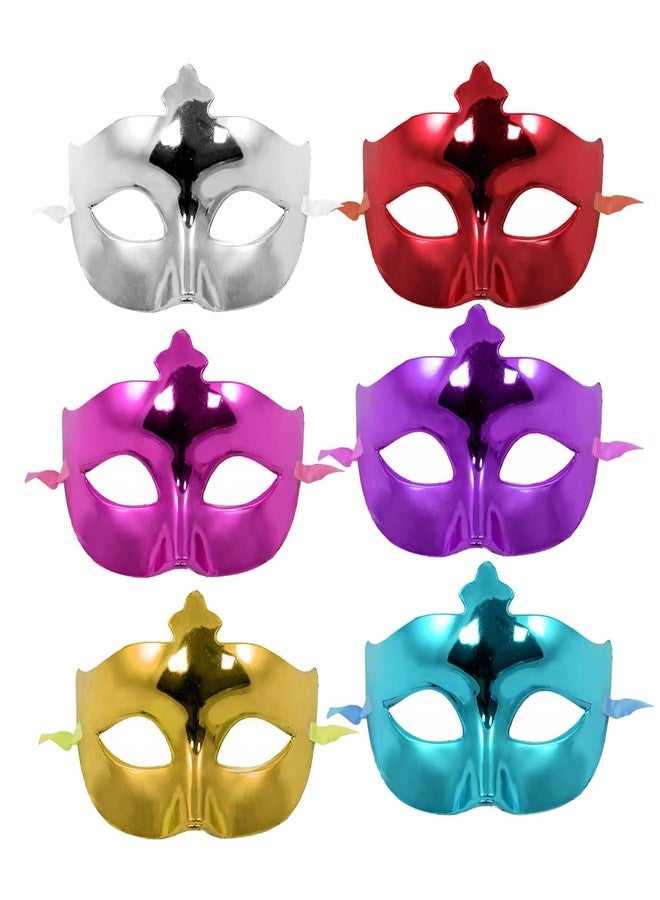 EKAN Masks for Bachelor Party Colorful Eye Mask for Halloween/Xmas Party Birthday Party/Adult Party for Men and Women Mask (Multicolor, Set of 6Pcs) - Image 1